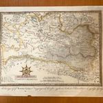 Arad - vármegye térképe - Borosjenő - Görög Demeter - mérete: 27cm x 35cm (*52) fotó