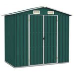 zöld horganyzott acél kerti fészer 205 x 129 x 183 cm fotó