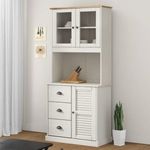 VIGO fehér tömör fenyőfa komód felső 78x30x100 cm fotó