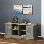 VIGO szürke tömör fenyőfa cipőtároló pad 106 x 35 x 45 cm fotó
