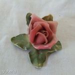 Kézzel festett régi rózsa nipp porcelán kb. 6 cm x 6 cm fotó