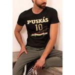 Puskás póló felnőtt PUSKÁS10 fekete nagy címer fotó