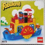 Lego Fabuland 3673 Steamboat - gőzhajó, Rozmár Robi kapitány, 2 majom matróz. Legó leírással 1985 fotó