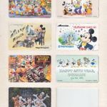 Disney Mickey Donald 16 japán + 1 thaiföldi telefonkártyán v21 fotó
