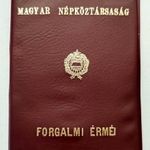 1987 bordó műbőrtokos, igazolványtokos (lapozós) forgalmi sor fotó