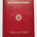 1971 piros műbőrtokos, igazolványtokos (lapozós) forgalmi sor fotó