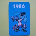 Kártyanaptár, Triál, nyuszi, 1986. fotó