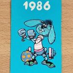 Legkisebb Ugrifüles nyúl Foky Ottó bábfilm TRIÁL kártyanaptár 1986 fotó