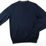 EREDETI HUGO BOSS (M) ELEGÁNS ÉJ SÖTÉTKÉK HOSSZÚ UJJÚ *EXCLUSIVE* FÉRFI *MINŐSÉGI* PULÓVER fotó