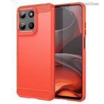 Motorola Moto G15, G15 Power, OTT! Carbon telefontok, Szilikon, TPU, Karbon mintás, Piros fotó