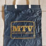Magyar Televízió MTV emblémás retro prémium reklám füles pvc szatyor 1995 - "királyi tévé" köztévé fotó