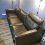 3 személyes kanapé, Marhabőr fekete IKEA VIMLE + Fejtámasz fotó