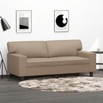 2 személyes cappuccino színű műbőr kanapé 140 cm fotó