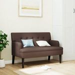 barna műbőr pad háttámlával 112x65, 5x75 cm fotó