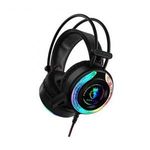 Gamer headset LED-fényekkel / vezetékes fejhallgató mikrofonnal (AS-90) fotó