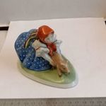 HERENDI PORCELÁN MALACFOGÓ FIGURA fotó