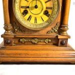 1890 körül GYÖNYÖRŰ INGÁS - FELESÜTŐS ÓNÉMET ASZTALI NAGYMÉRETŰ ÓRA - KANDALLÓ ÓRA X ! fotó