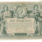 1881 5 ft/5 gulden hajtott gyönyörű állapotban fotó
