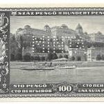 1926 100 pengő fekete fázis minta lukasztássak makkos vízjeles papíron nagyon ritka fotó
