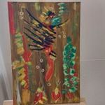 (K) Szignózott absztrakt festmény 40x60 cm fotó