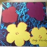 Andy Warhol Flowers 60 X 60 cm Virágok eredetiség igazolással fotó