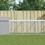vidaXL világosszürke horganyzott acél kifutós tyúkketrec 117x813x123cm fotó