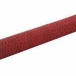 vidaXL piros PVC-bevonatú acél csirkeháló drótkerítés 25 x 1 m fotó