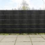 vidaXL 10 db fekete polyrattan erkélyparaván 255 x 19 cm fotó