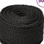 vidaXL fekete polipropilén munkakötél 12 mm 50 m fotó
