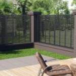 vidaXL szürke WPC lamellás kerítés 180 x 180 cm fotó