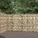 vidaXL horganyzott acél gabion fal borítással 900 x 50 x 200 cm fotó
