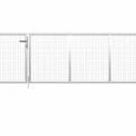 vidaXL ezüstszínű acél kertkapu 350 x 100 cm fotó