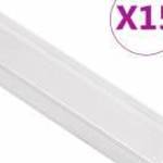 vidaXL 15 db ezüstszínű L-alakú alumínium lépcsőélvédő 90 cm fotó