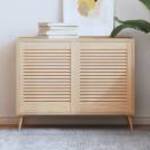 vidaXL 2 db tömör fenyőfa lamellás szekrényajtó 61, 5 x 49, 4 cm fotó