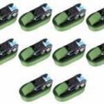 vidaXL 10 db zöld racsnis rögzítő heveder 800 daN 6 m fotó