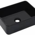 vidaXL fekete kerámia mosdókagyló 40 x 30 x 13 cm fotó