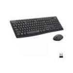 Billentyűzet+egér vezeték nélküli Silent HUN grafitszürke Logitech MK295 fotó
