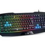 Genius Billentyűzet - Scorpion K215 (Vezetékes, USB, RGB, multimédiás, fekete) fotó