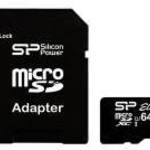 SILICON POWER Elite 64GB MicroSD fotó