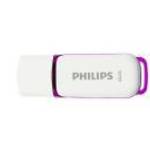Pendrive 64Gb. USB 2.0 Philips Snow Edition fehér-lila fotó