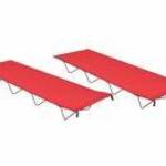 vidaXL 2 db piros oxford szövet és acél kempingágy 180 x 60 x 19 cm fotó