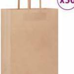 vidaXL 50 db barna papírzacskók fogantyúkkal 32x17x44 cm fotó