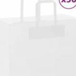 vidaXL 50 db fehér papírzacskók fogantyúkkal 32x17x25 cm fotó