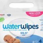 4x WATERWIPES Nedves törlőkendők, műanyagmentes 60 db ( 240 db ) fotó