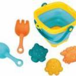 Összecsukható homokozó vödör és játékok – Baby Mix, 5 darabos készlet - BABY MIX fotó