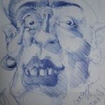 DZSINN OLAJLÁMPA GONOSZ SZELLEME BAGDAG TOLVAJ KÉP IGÉNYES KÉZI TUS GRAFIKA MŰVÉSZ fotó