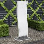 kerti ívelt rozsdamentes acél szökőkút szivattyúval 130 cm fotó