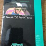 RETRO PC kiegészítő -Asrock GE Pro-M/ HT eredeti manual +alaplapi CD fotó