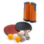 Hordozható pingpong szett - 2 db ütő, 4 db labda, kihúzható háló fotó