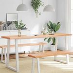 világosbarna kezelt tömör asztallap 180x50x(2-6) cm fotó